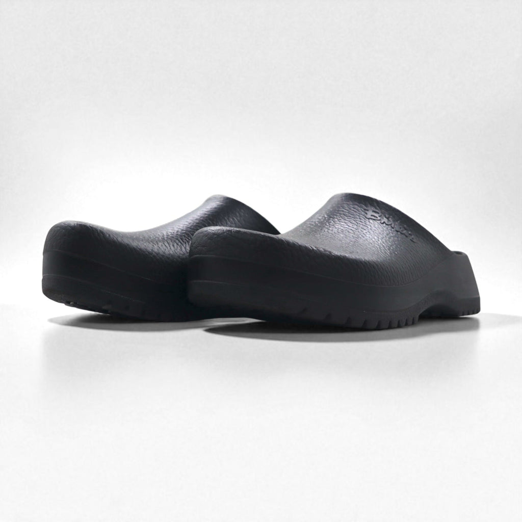 Birkenstock Super Birki zoccoli 28,5 cm neri in pelle sintetica made in Germany