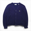 IZOD LACOSTE 70年代 糸巻タグ ニット カーディガン S ネイビー アクリル 短丈