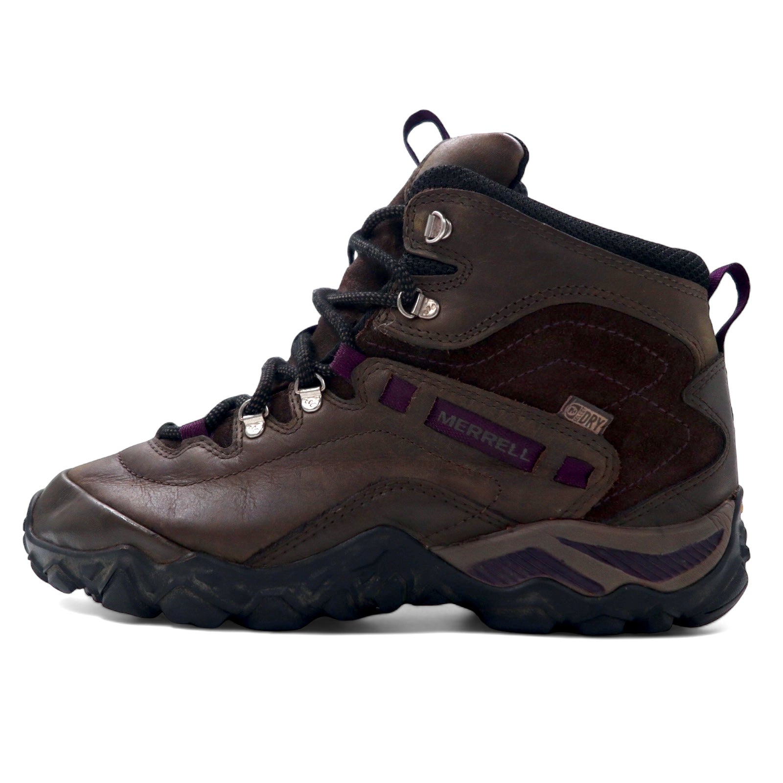MERRELL Scarponcini da trekking 23cm marrone pelle suola vibram impermeabili Chameleon Shift Traveler Mid Waterproof