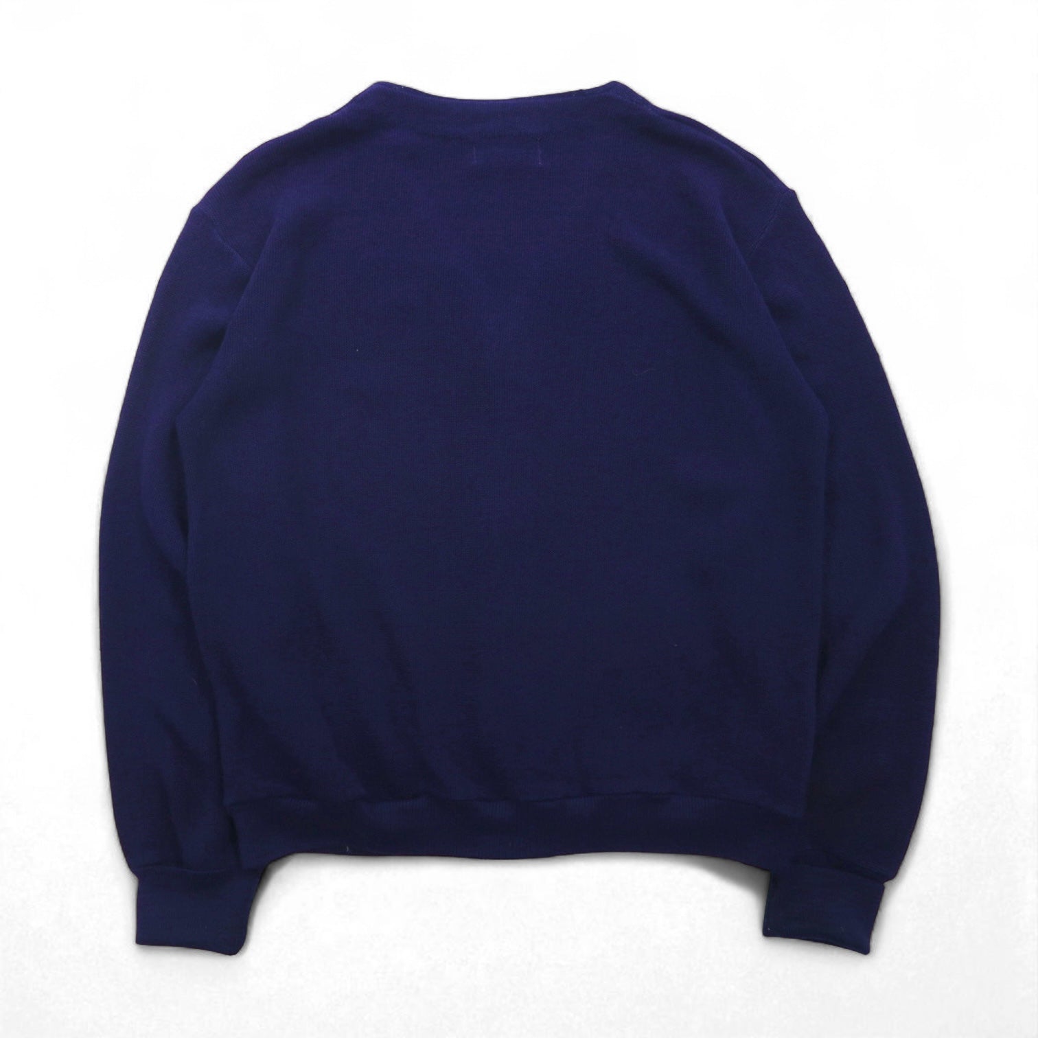 IZOD LACOSTE 70年代 糸巻タグ ニット カーディガン S ネイビー アクリル 短丈