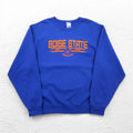 JERZEES 90年代 カレッジプリント スウェット XL ブルー 裏起毛 NCAA フットボール BOISE STATE BRONCOS ホンジュラス製