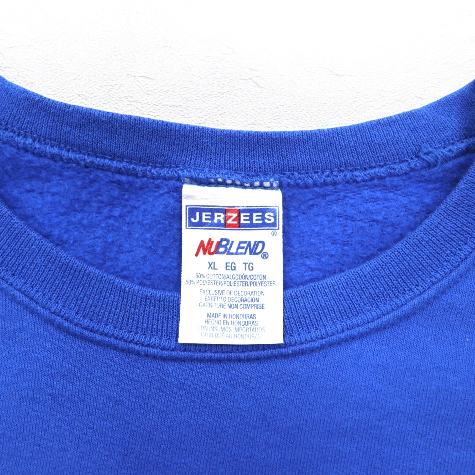 Felpa JERZEES anni '90, stampa college, XL, blu, felpata, NCAA Football BOISE STATE BRONCOS, Honduras