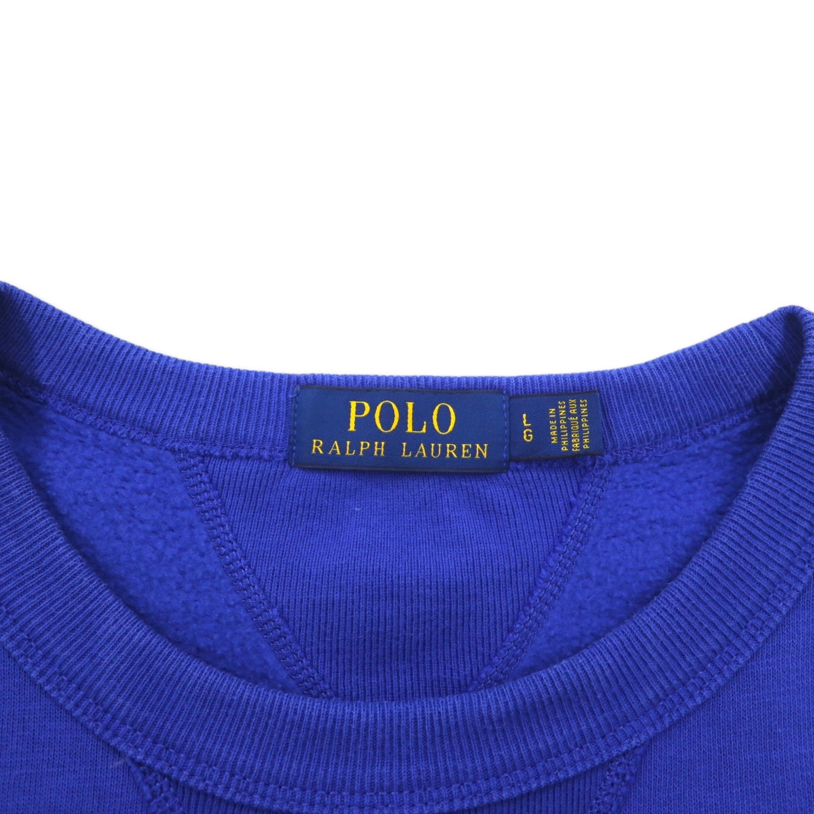 POLO RALPH LAUREN Logo 1967 Toppa Felpa L Blu Cotone Felpato