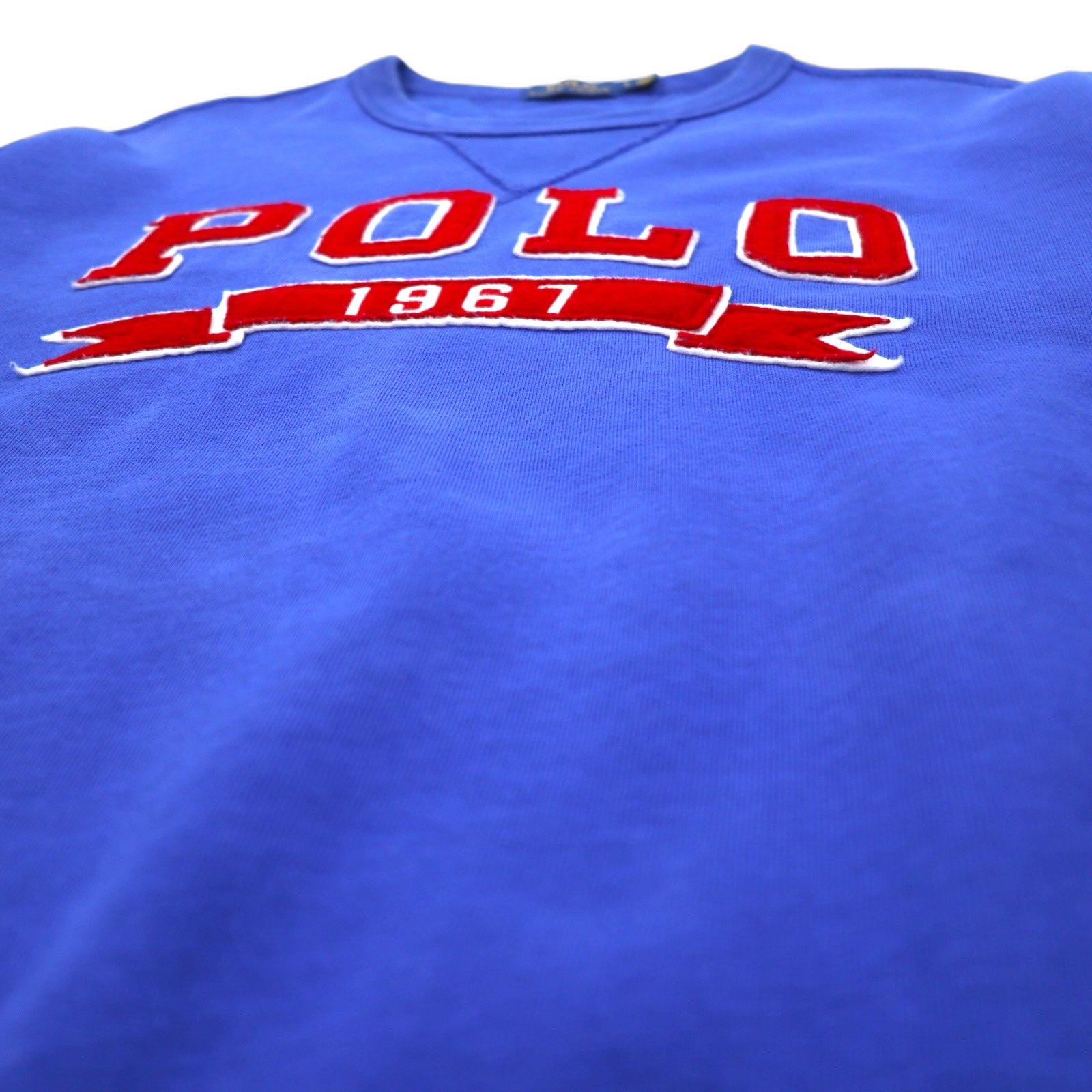 POLO RALPH LAUREN Logo 1967 Toppa Felpa L Blu Cotone Felpato