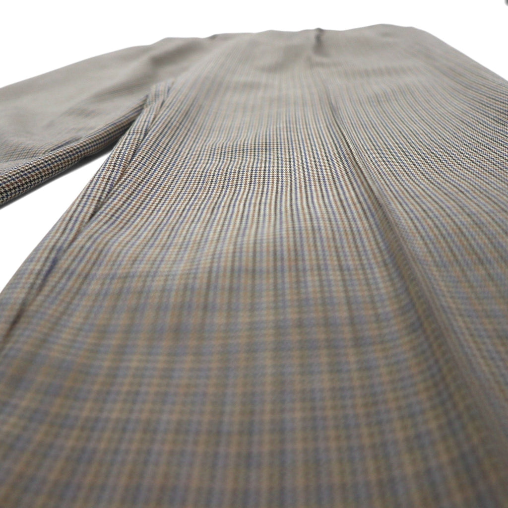 LANDS' END Pantalone largo 2 pieghe M Marrone Principe di Galles Lana