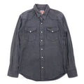 Wrangler camicia western fantasia anni '90, taglia M, cotone, grigia, tasca frontale