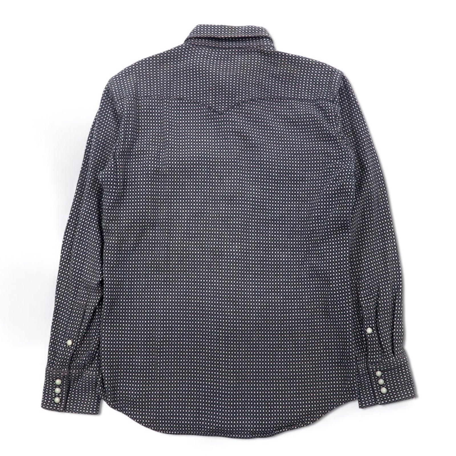 Wrangler camicia western fantasia anni '90, taglia M, cotone, grigia, tasca frontale
