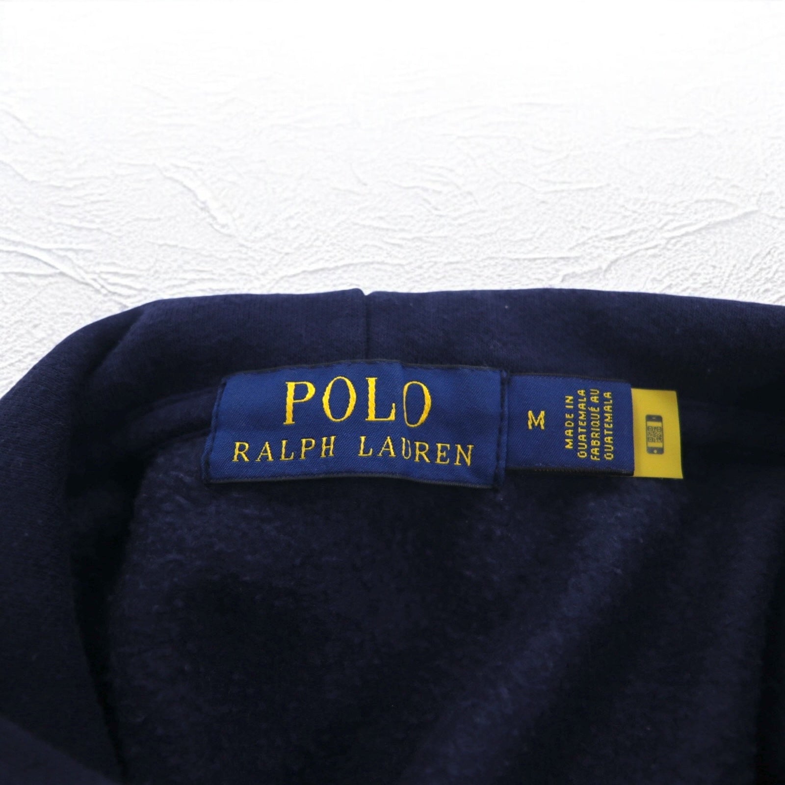 POLO RALPH LAUREN felpa con cappuccio pullover stampa pony taglia M blu navy, interno felpato, tasche laterali