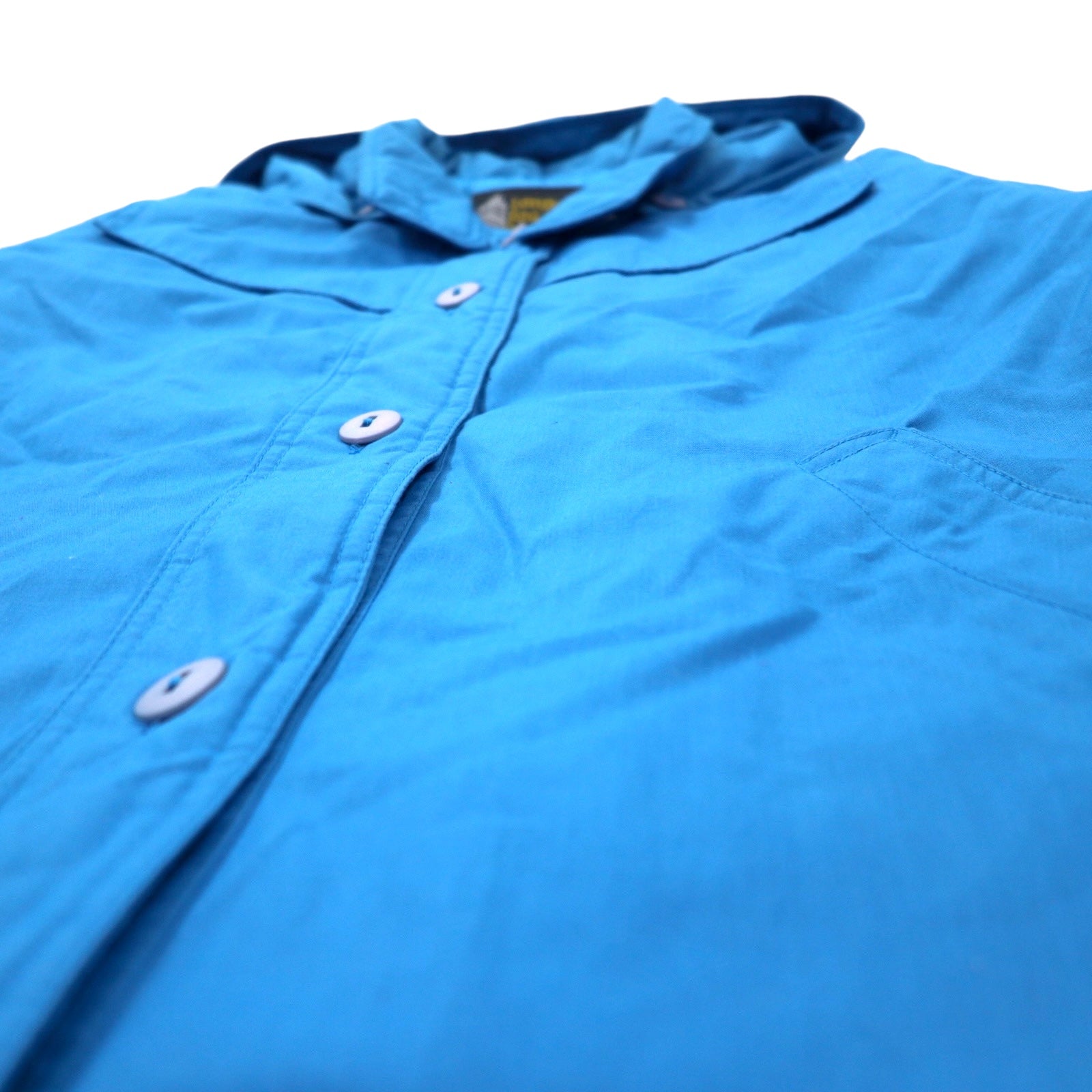 LONDON FOG Cappotto Isolante a Collo Alto 10 Blu Poliestere Imbottito con Cappuccio Removibile