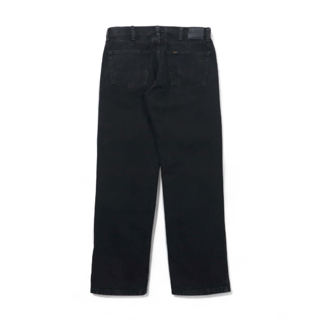 Lee Jeans dritti REGULAR FIT STRAIGHT JEANS in denim nero, taglia L, chiusura a cerniera, modello USA 2008908, made in Messico