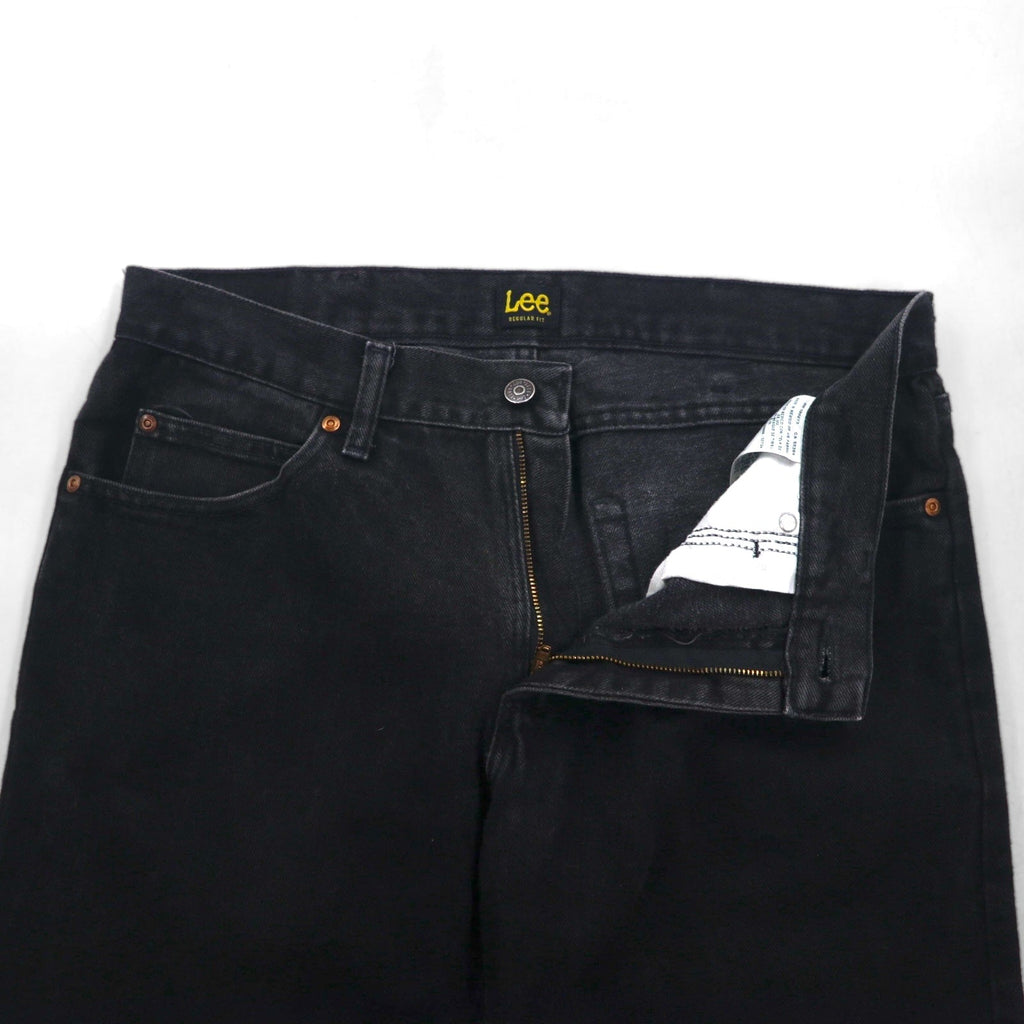 Lee Jeans dritti REGULAR FIT STRAIGHT JEANS in denim nero, taglia L, chiusura a cerniera, modello USA 2008908, made in Messico