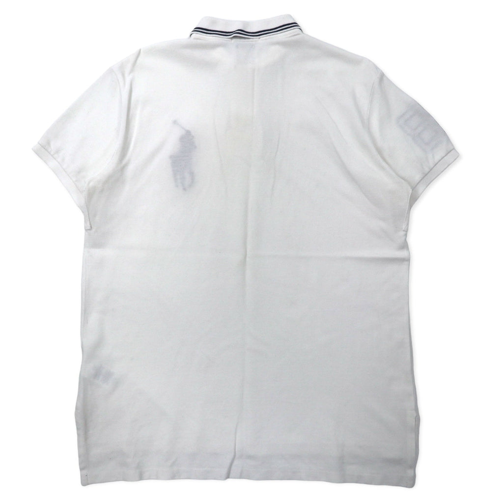 POLO RALPH LAUREN ビッグポニー ポロシャツ L ホワイト コットン CUSTOM FIT