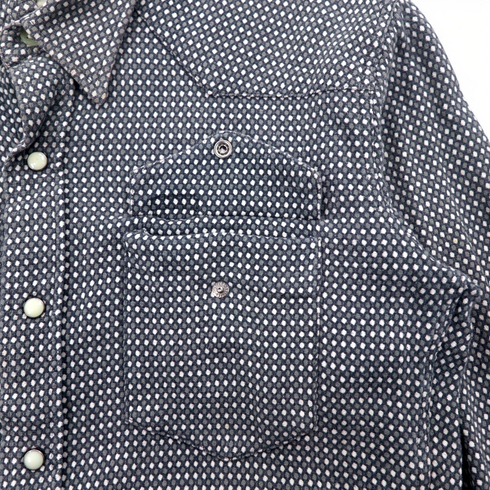 Wrangler camicia western fantasia anni '90, taglia M, cotone, grigia, tasca frontale