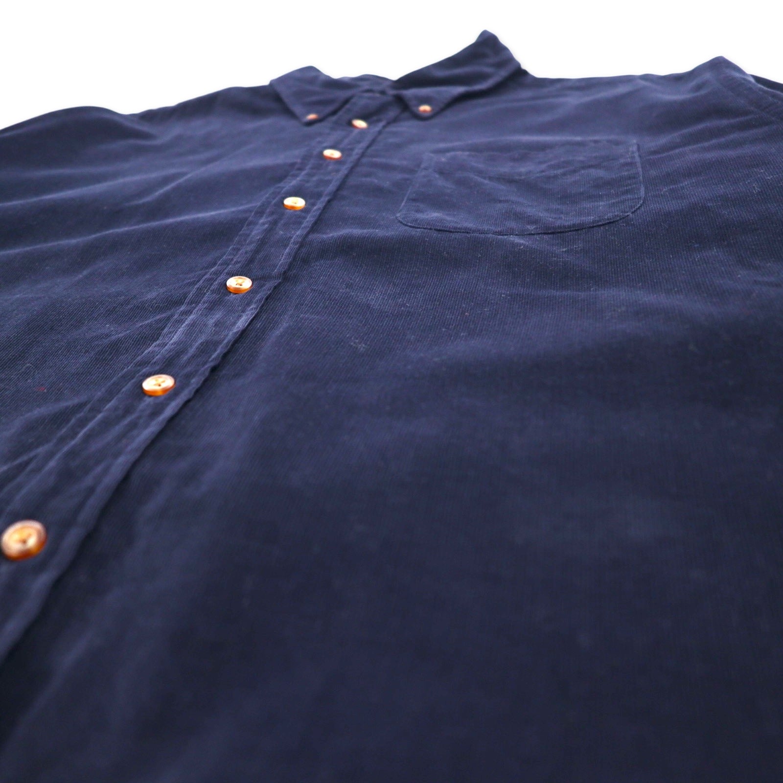 346 BROOKS BROTHERS コーデュロイ ボタンダウンシャツ XL ネイビー コットン