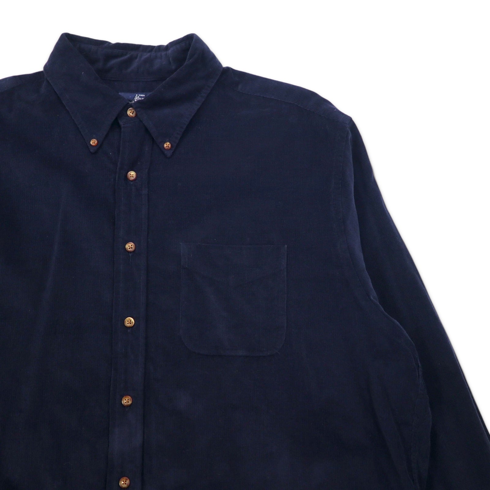 346 BROOKS BROTHERS コーデュロイ ボタンダウンシャツ XL ネイビー コットン