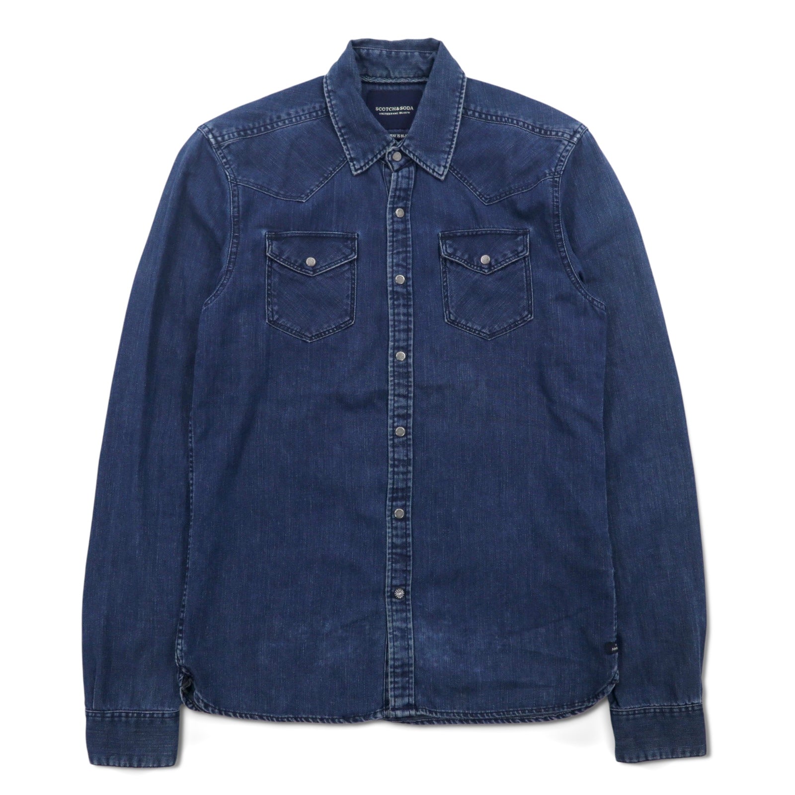 SCOTCH & SODA Camicia Western in denim S Blu indaco THE ONLY WAY IS BLAUW