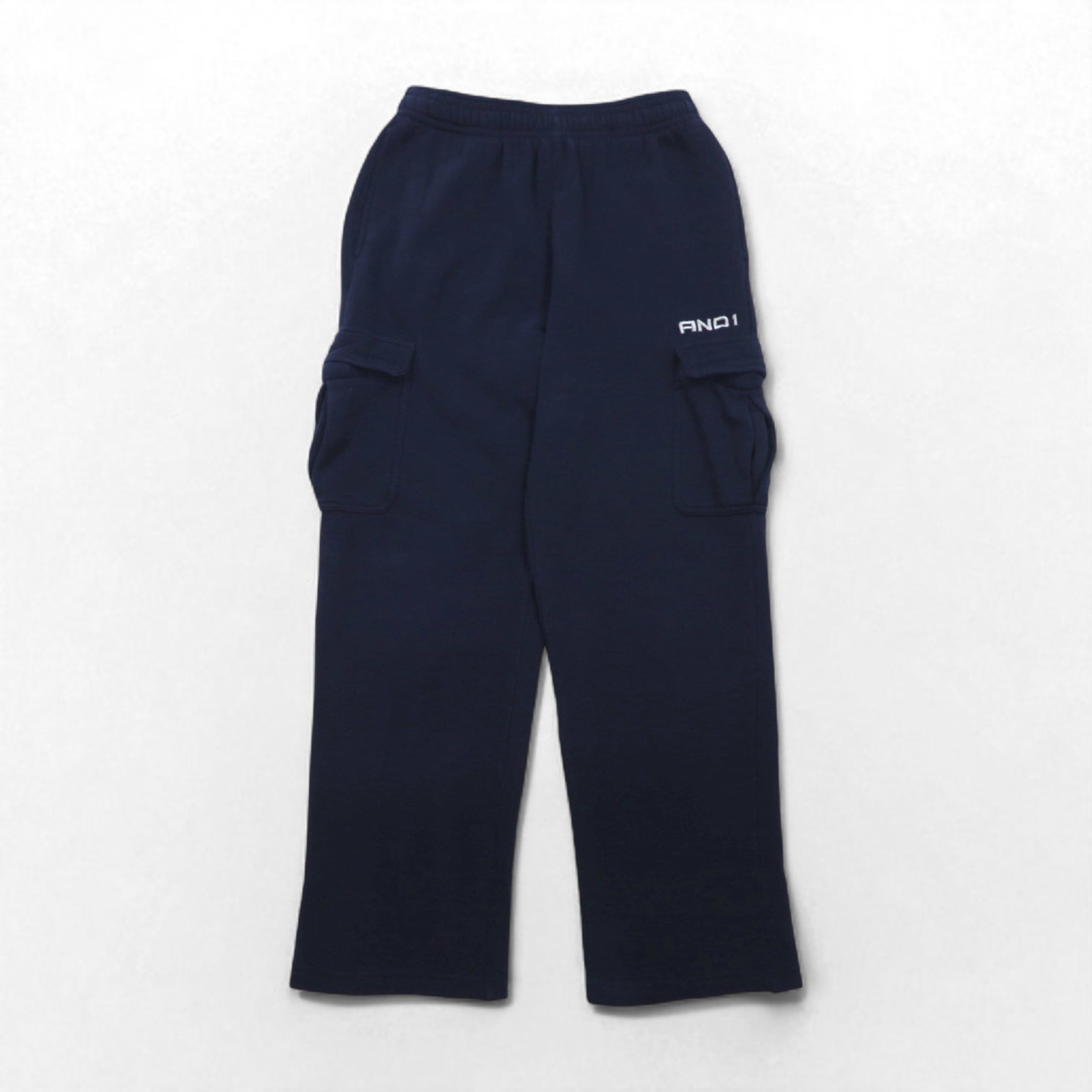AND1 anni '90 Pantaloni della tuta larghi Baggy Cargo M Blu navy Cotone