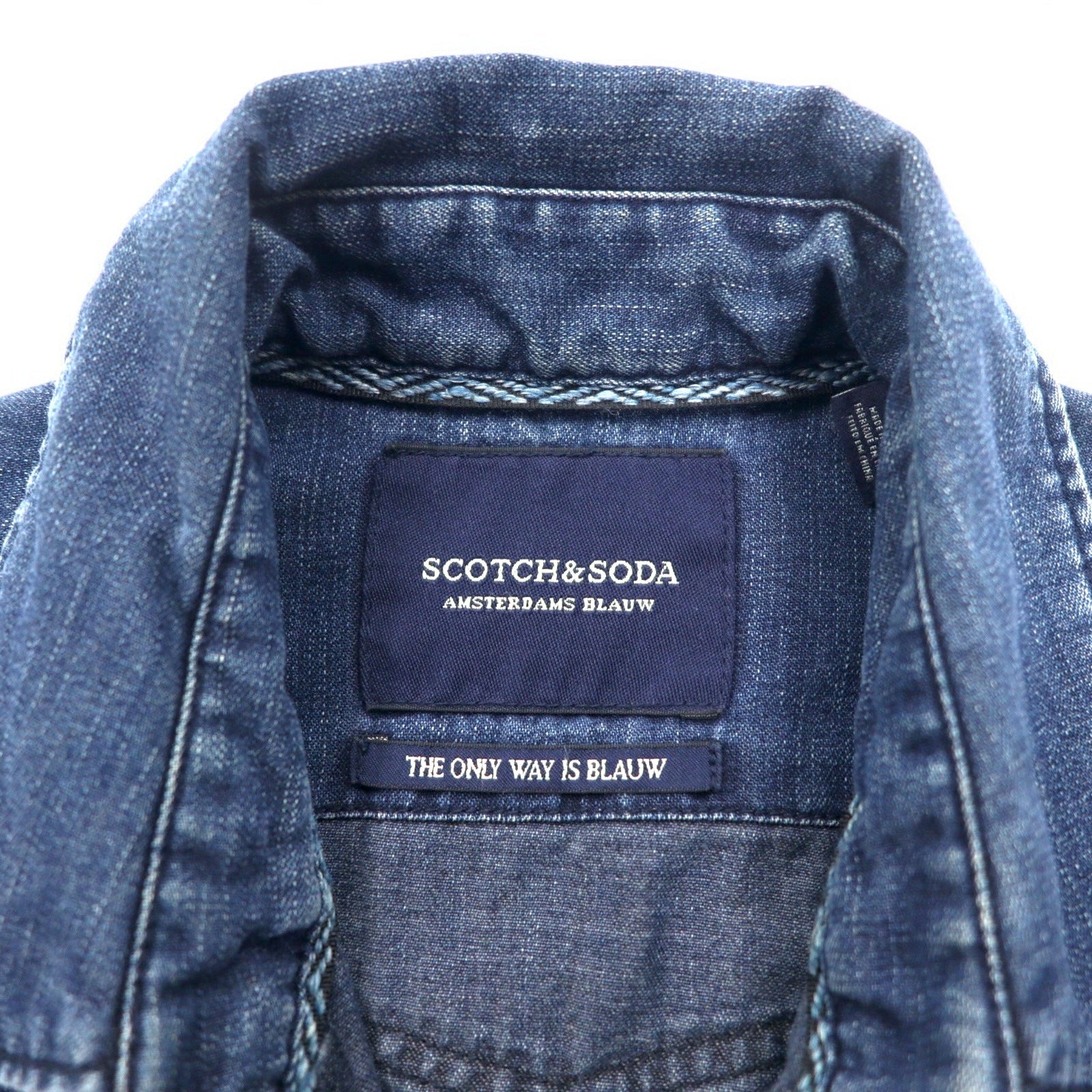 SCOTCH & SODA Camicia Western in denim S Blu indaco THE ONLY WAY IS BLAUW