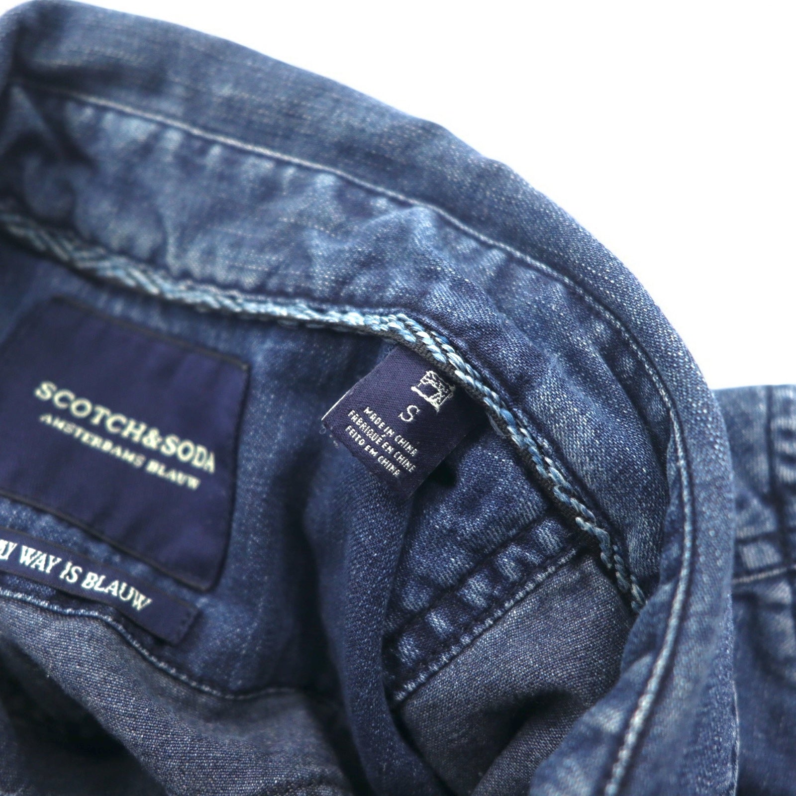 SCOTCH & SODA Camicia Western in denim S Blu indaco THE ONLY WAY IS BLAUW