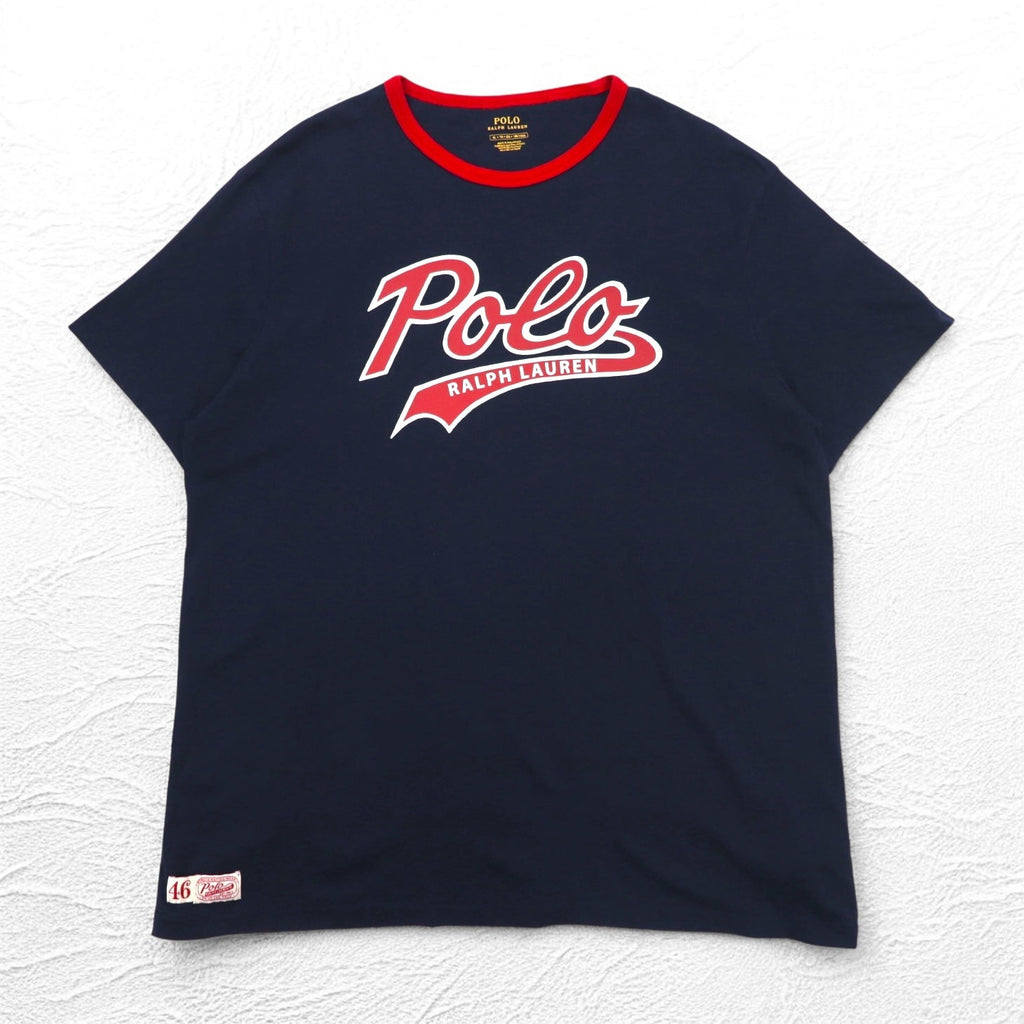 POLO RALPH LAUREN T-shirt girocollo con stampa baseball XL blu navy Novelty Polo Swoosh Tee
