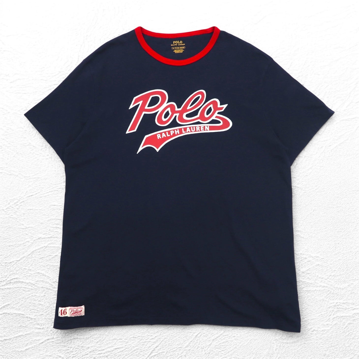 POLO RALPH LAUREN T-shirt girocollo con stampa baseball XL blu navy Novelty Polo Swoosh Tee