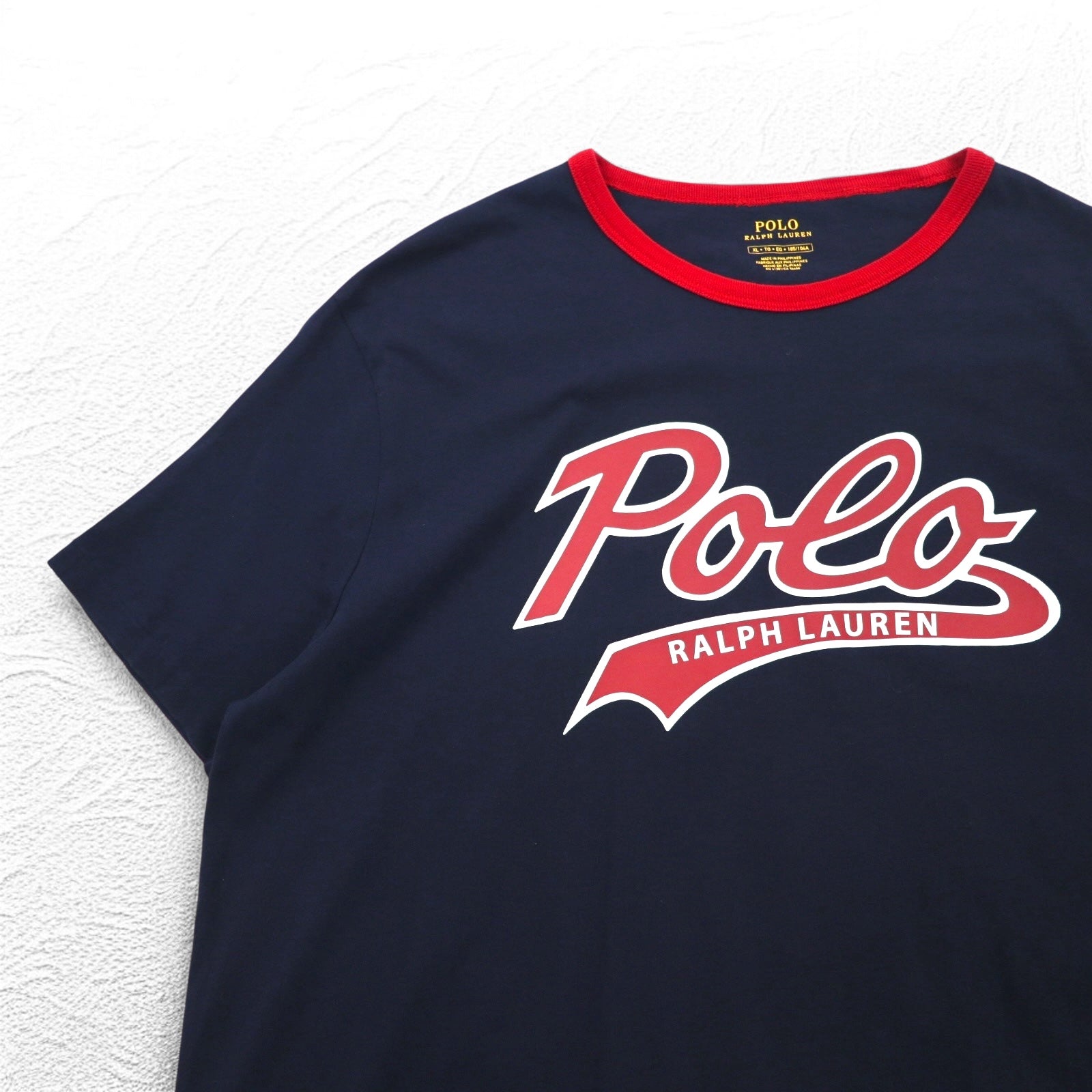 POLO RALPH LAUREN T-shirt girocollo con stampa baseball XL blu navy Novelty Polo Swoosh Tee