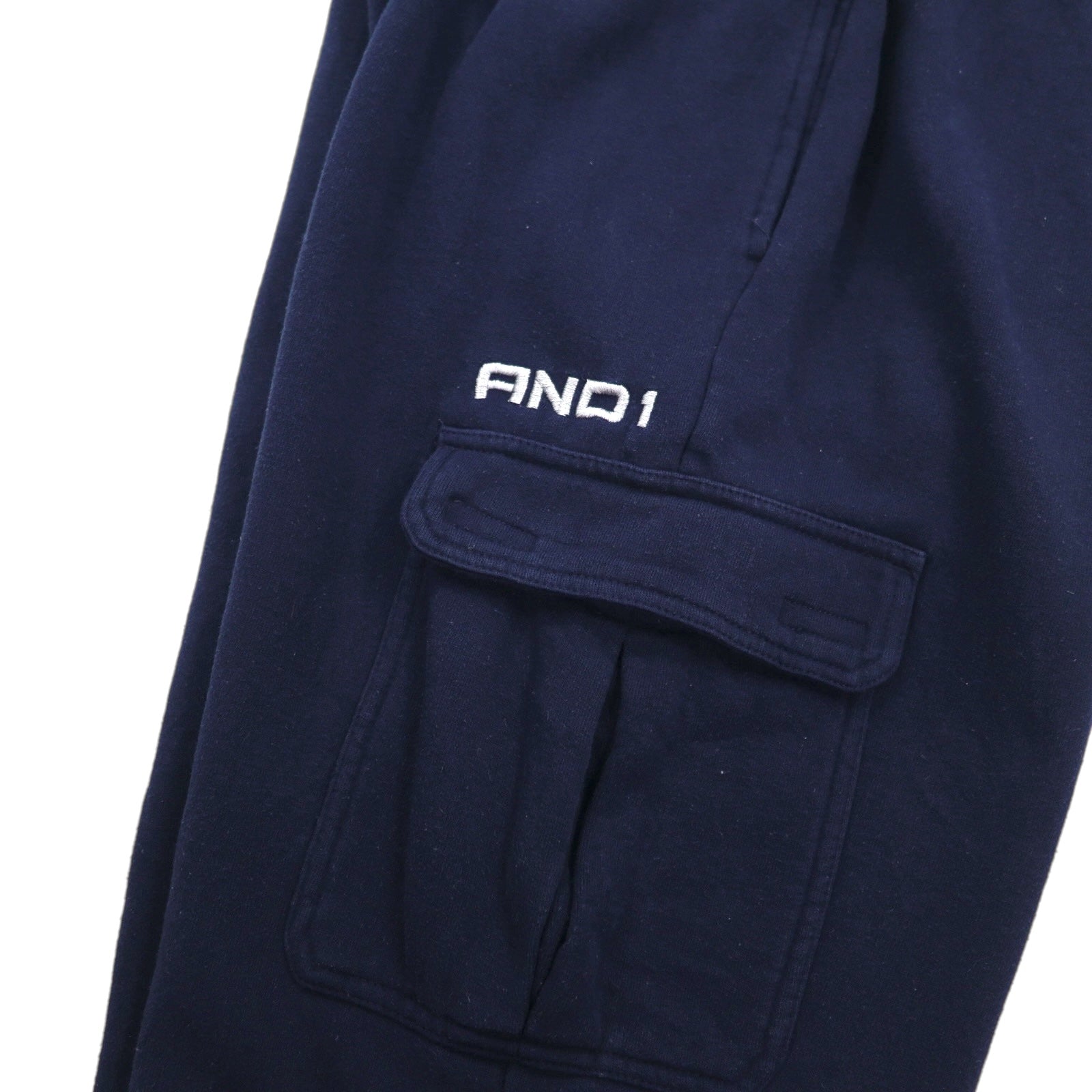AND1 anni '90 Pantaloni della tuta larghi Baggy Cargo M Blu navy Cotone