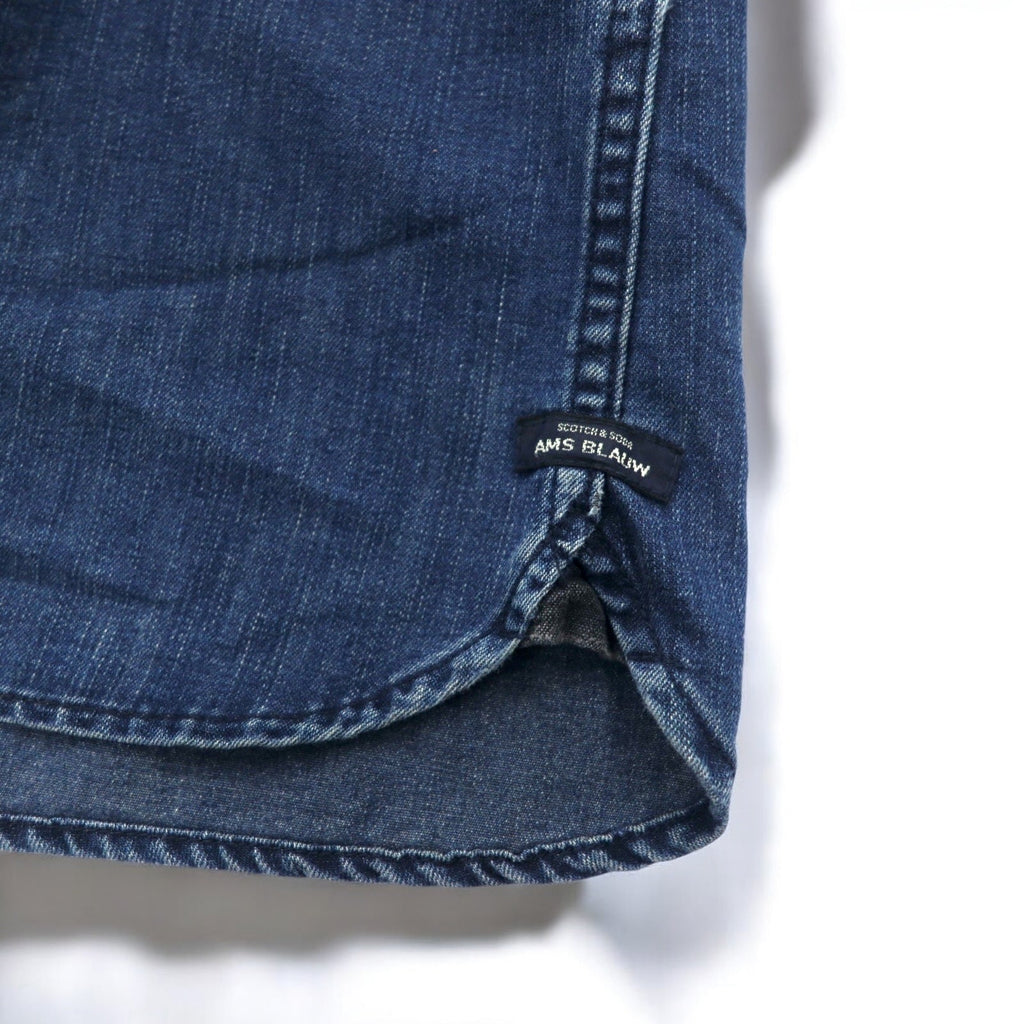SCOTCH & SODA Camicia Western in denim S Blu indaco THE ONLY WAY IS BLAUW