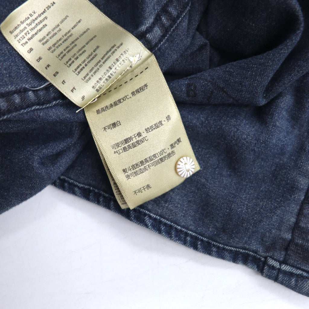 SCOTCH & SODA Camicia Western in denim S Blu indaco THE ONLY WAY IS BLAUW