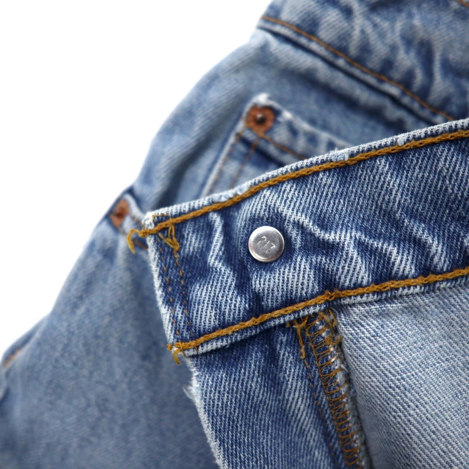 Levi's Made in Canada Anni '90 550 Relaxed Fit Tapered Jeans 32 Blu Cotone Chiusura con zip Bottone con numero 217 59550-4891