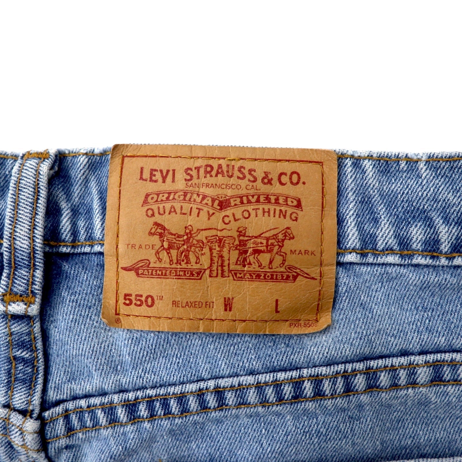 Levi's Made in Canada Anni '90 550 Relaxed Fit Tapered Jeans 32 Blu Cotone Chiusura con zip Bottone con numero 217 59550-4891