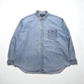 Polo Ralph Lauren 90年代 BIG SHIRT ボタンダウン デニム シャツ 2XL インディゴ 胸ポケット スモールポニー刺繡