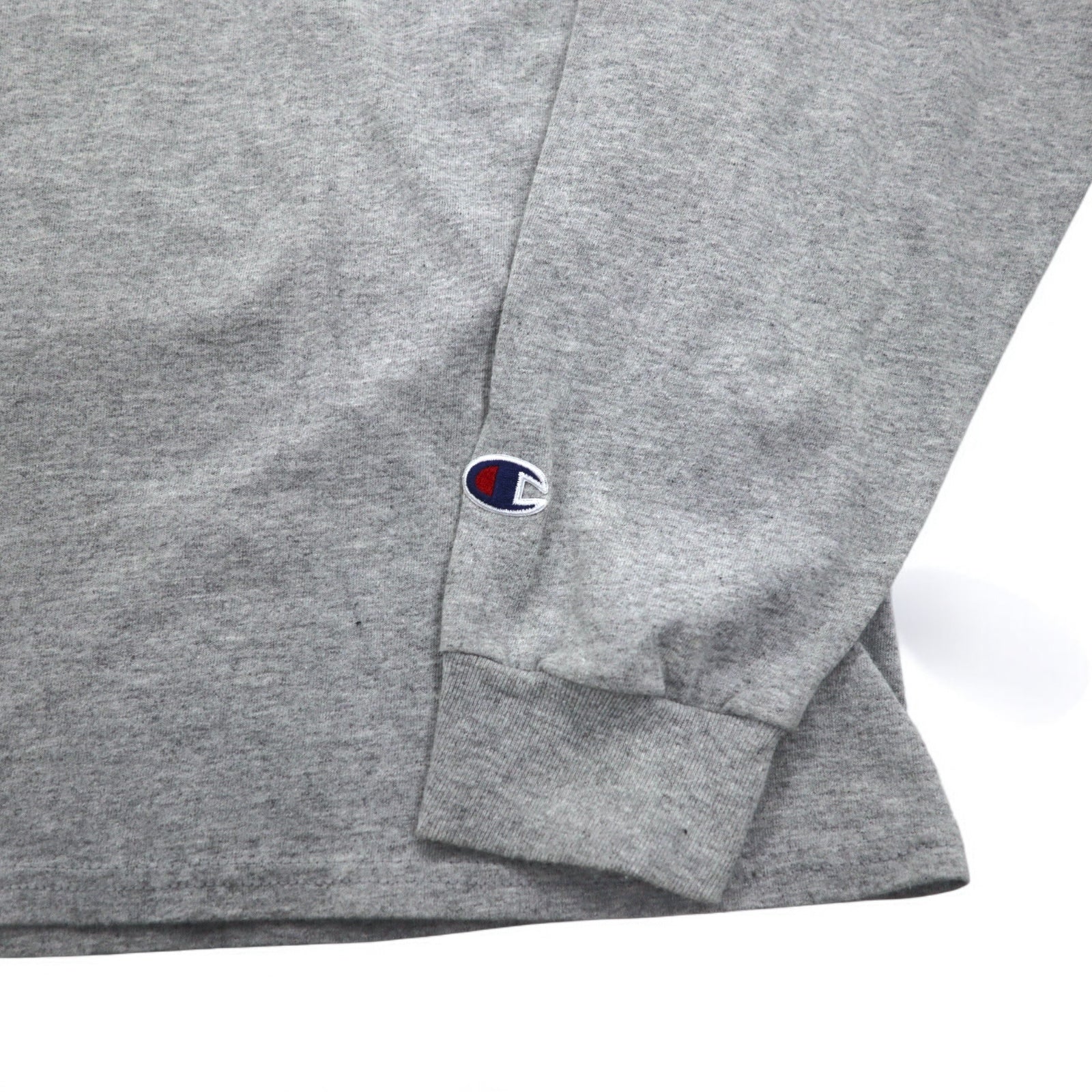 MOBB. × Champion T-shirt a maniche lunghe XL grigio stampa sulle maniche Made in El Salvador