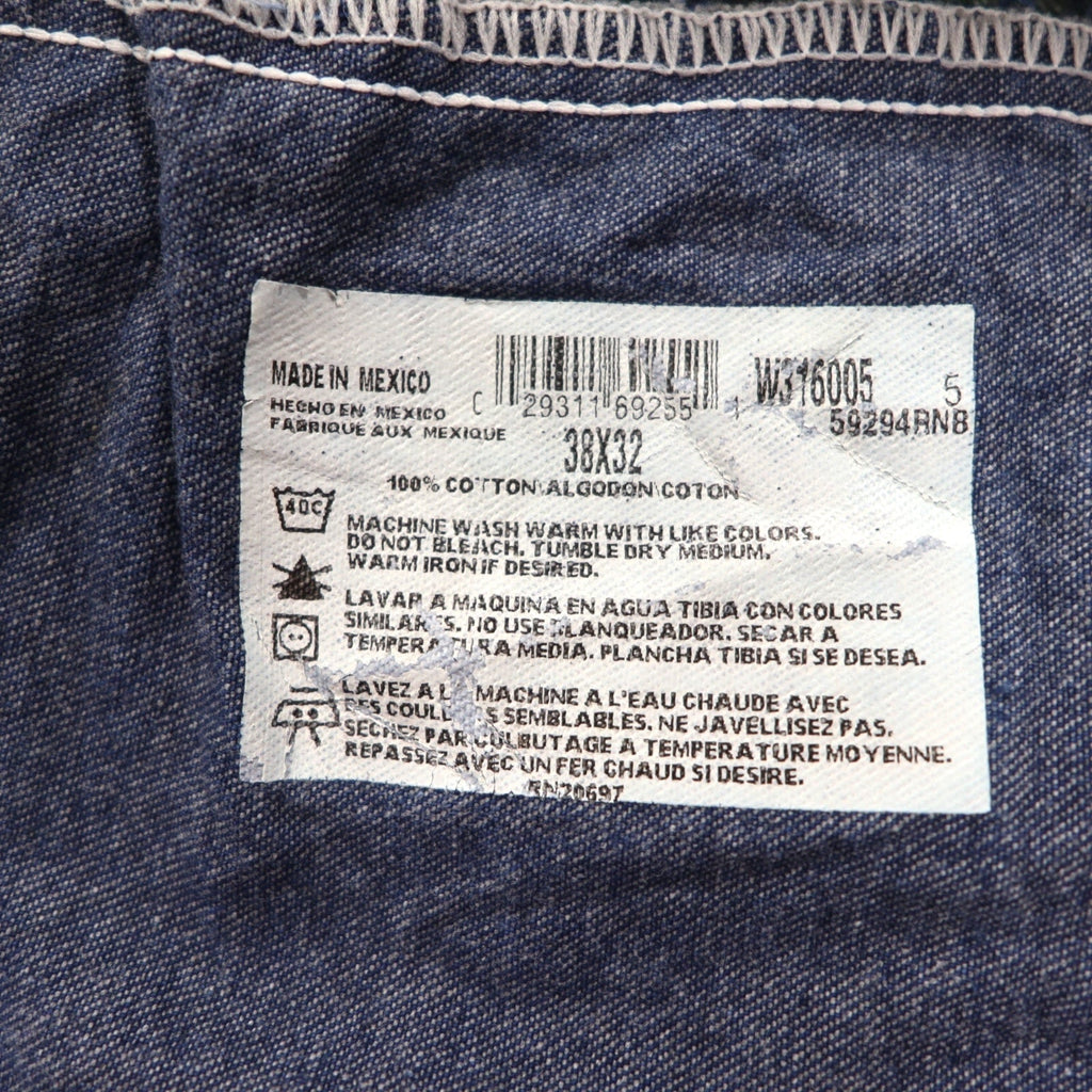 Dickies Pantaloni da Lavoro in Denim XL Indigo Blu Cotone Foderato a Quadri 59294 Made in Messico