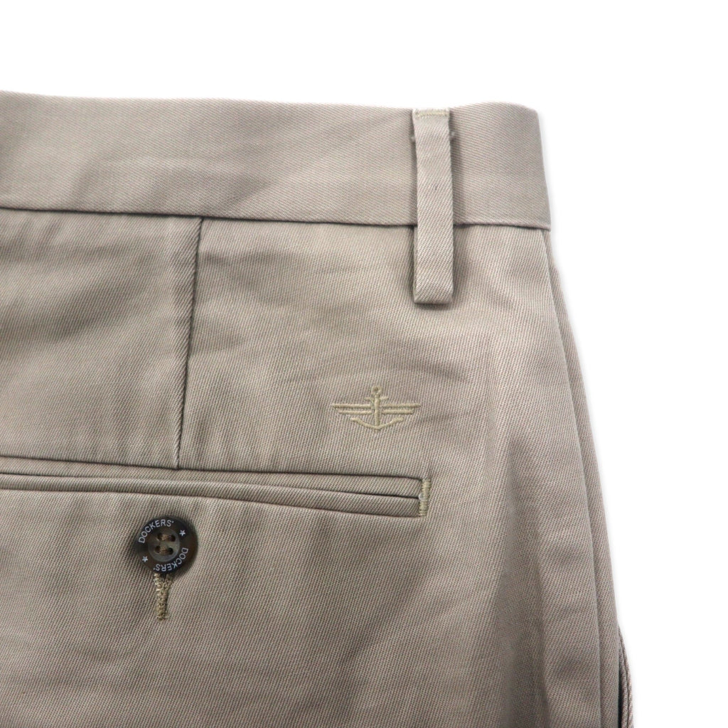 DOCKERS (Levi's) Pantaloni chino larghi con 2 pieghe 34 Beige Cotone CLASSIC FIT