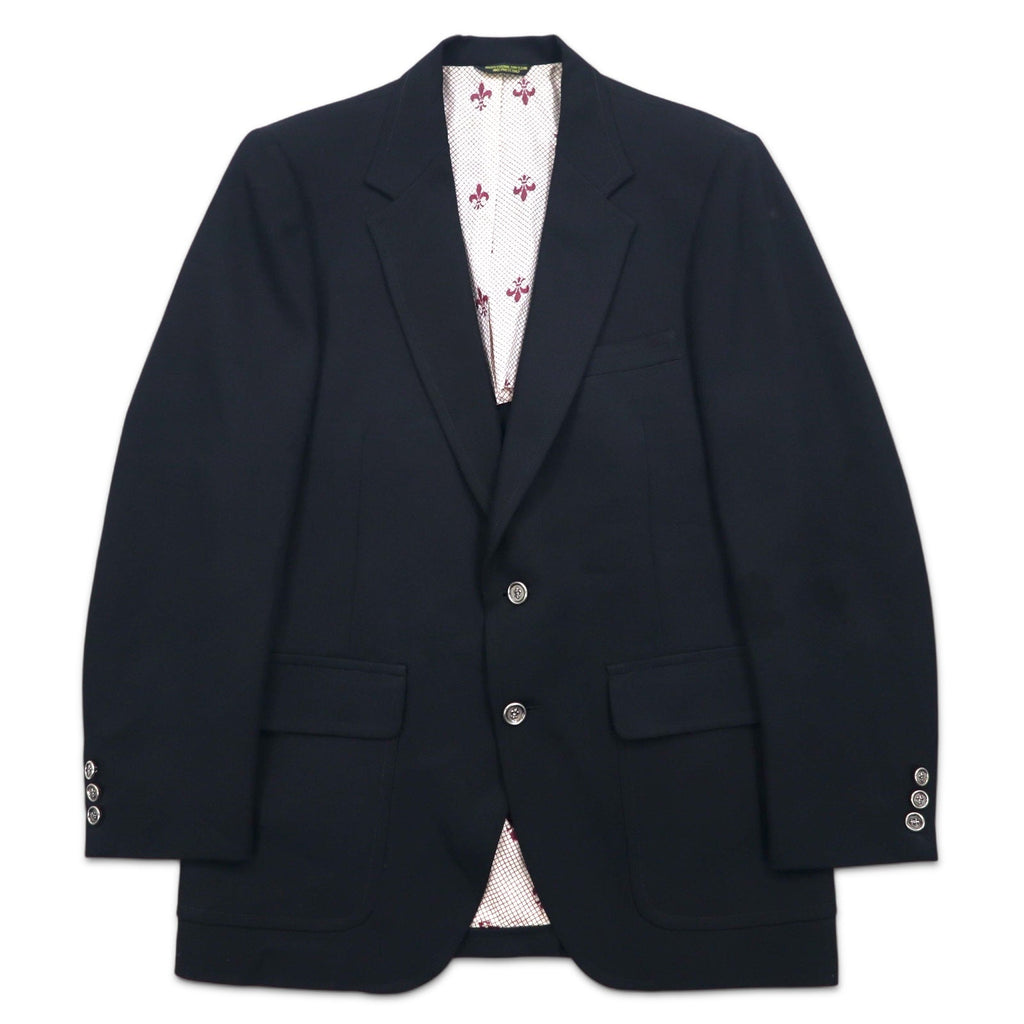 Anni '70 JC Penney Comfort Blazer Giacca sartoriale a 2 bottoni Blazer L Nero Poliestere