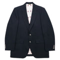 Anni '70 JC Penney Comfort Blazer Giacca sartoriale a 2 bottoni Blazer L Nero Poliestere