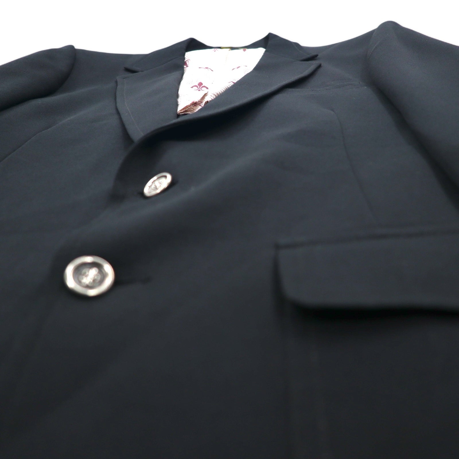Anni '70 JC Penney Comfort Blazer Giacca sartoriale a 2 bottoni Blazer L Nero Poliestere
