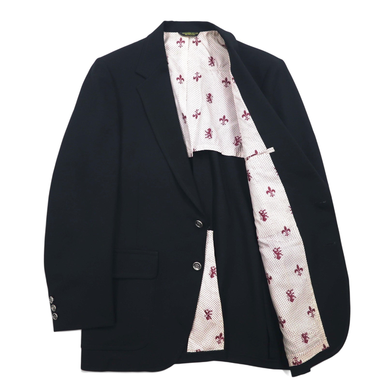 Anni '70 JC Penney Comfort Blazer Giacca sartoriale a 2 bottoni Blazer L Nero Poliestere