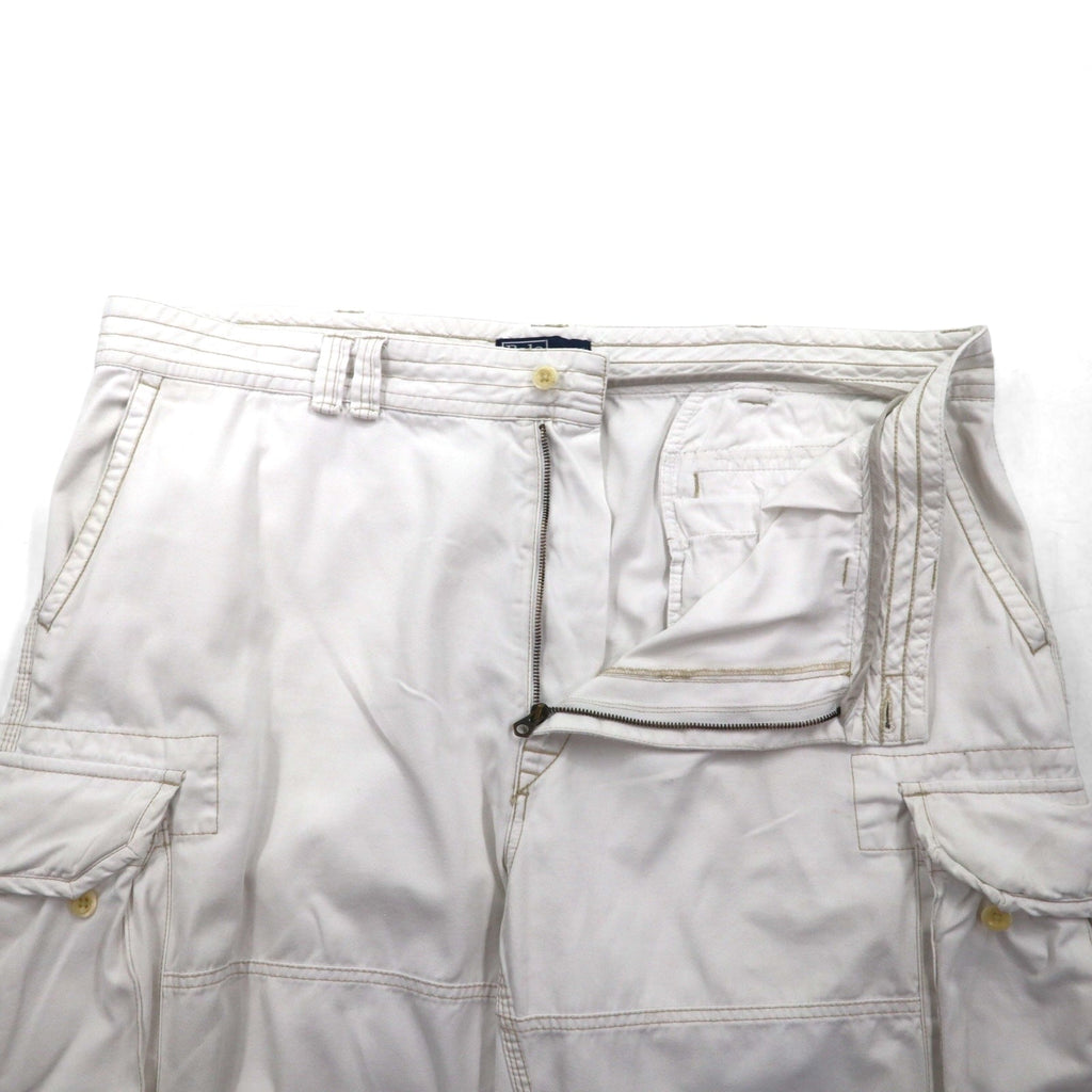 Polo by Ralph Lauren anni '90 shorts cargo a gamba larga Polo Chino taglia 3XL bianco al ginocchio
