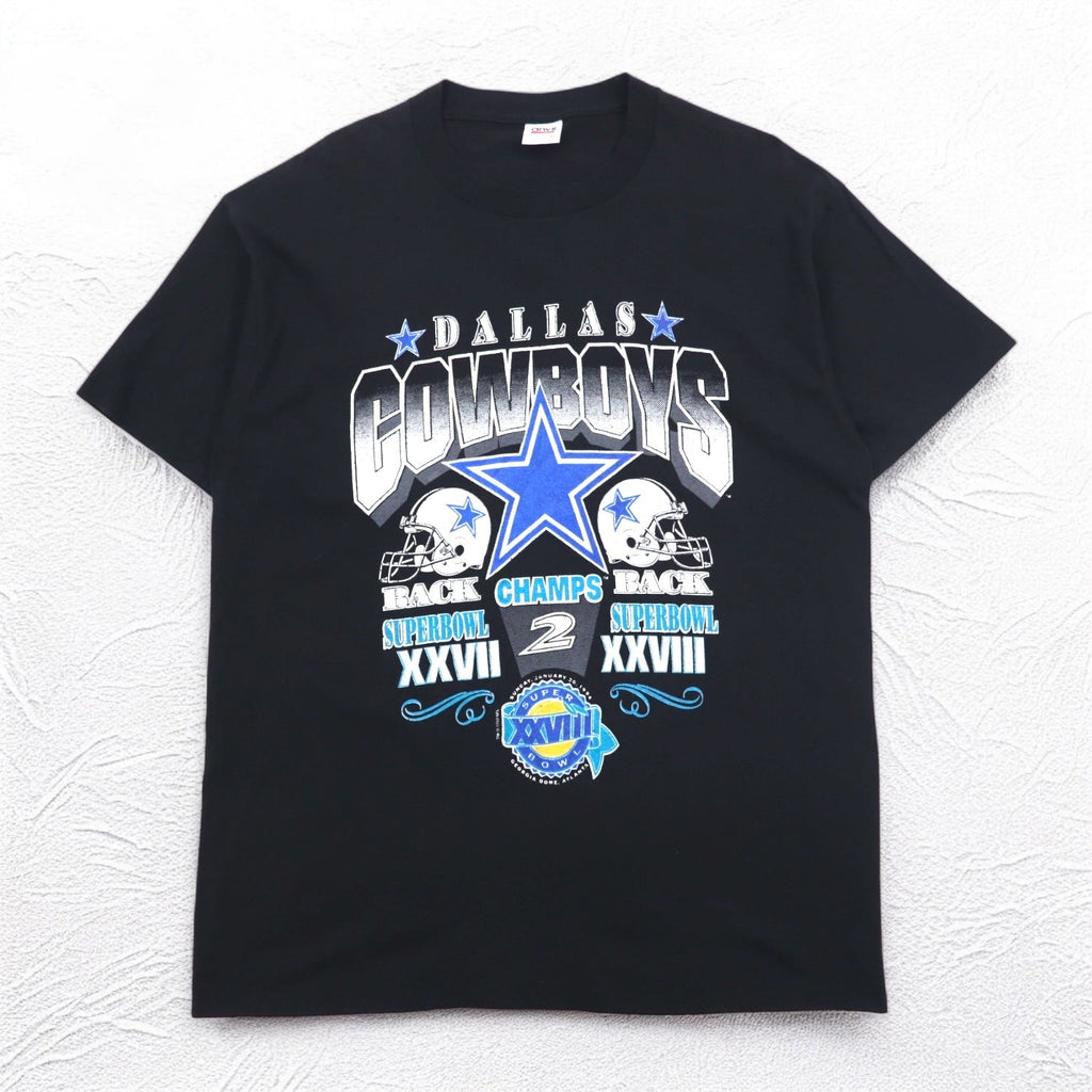Vintage 90s USA Made T-Shirt anvil 90年代 USA製 NFLプリント Tシャツ XL ブラック DALLAS COWBOYS