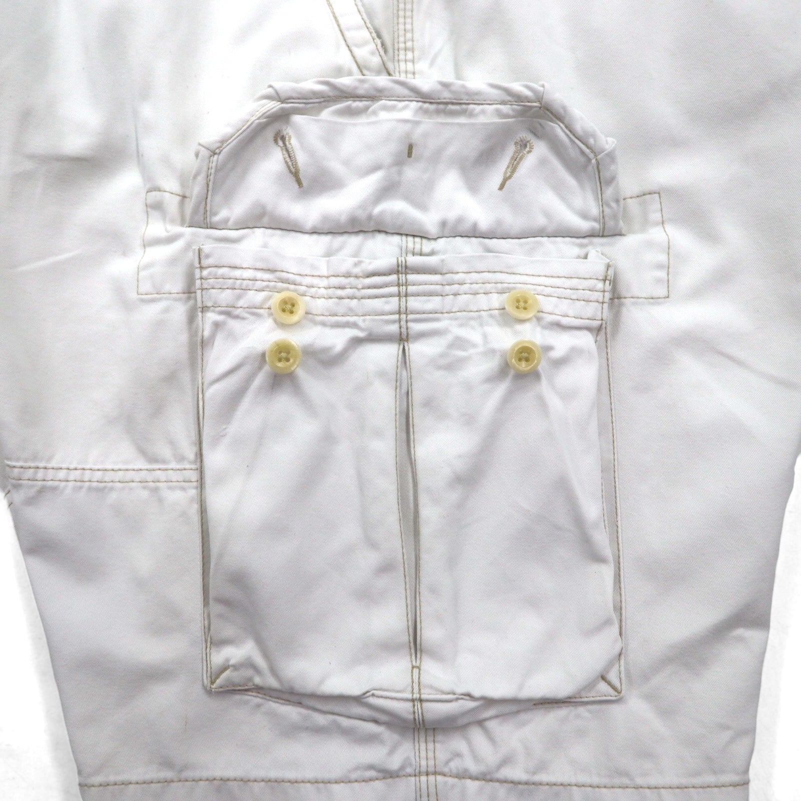 Polo by Ralph Lauren anni '90 shorts cargo a gamba larga Polo Chino taglia 3XL bianco al ginocchio