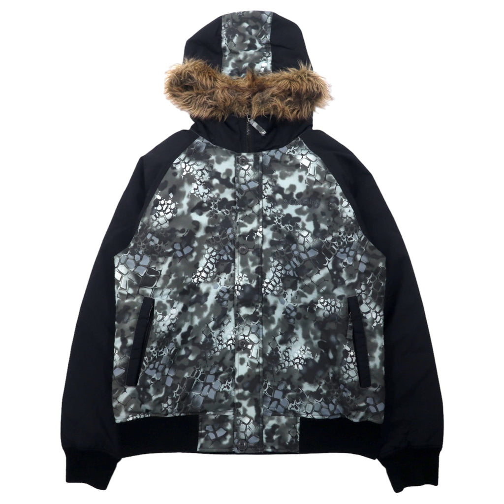 Giacca Columbia Cleetwood Cove imbottita, taglia M, colore nero fantasia, in poliestere, con logo ricamato, PM5960