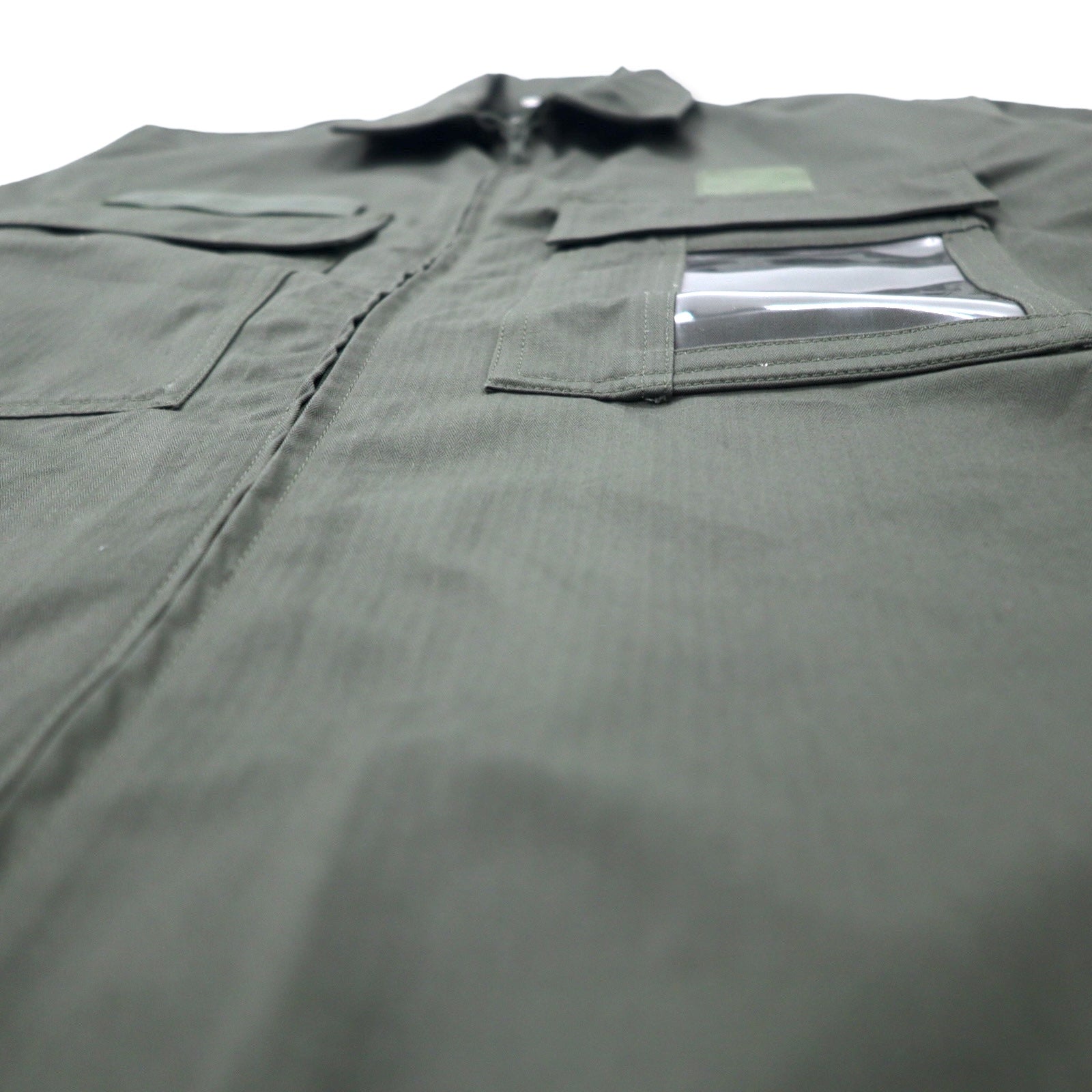 FRENCH ARMY Esercito francese anni '90 MAGECO Giacca da meccanico Giacca utility 104L Cachi Cotone Militare 32/04 Deadstock Articolo non usato