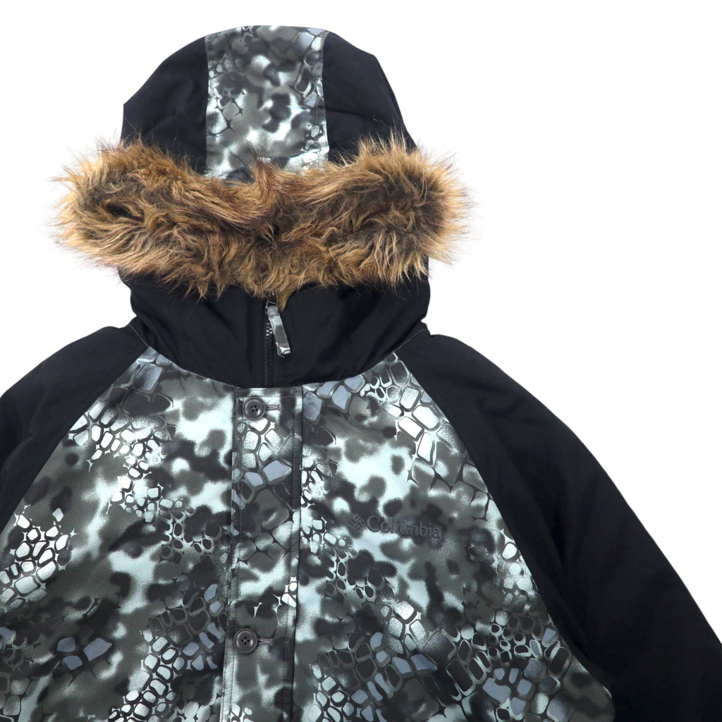Giacca Columbia Cleetwood Cove imbottita, taglia M, colore nero fantasia, in poliestere, con logo ricamato, PM5960
