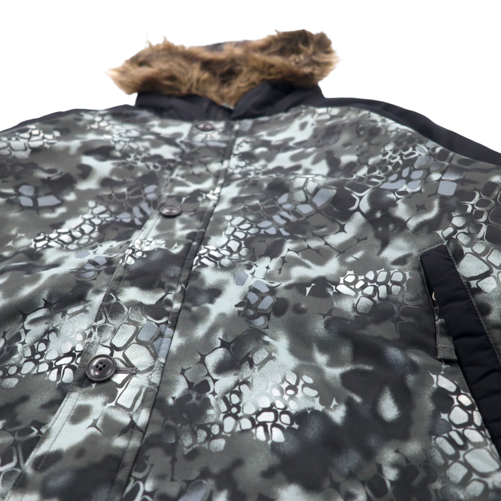 Giacca Columbia Cleetwood Cove imbottita, taglia M, colore nero fantasia, in poliestere, con logo ricamato, PM5960