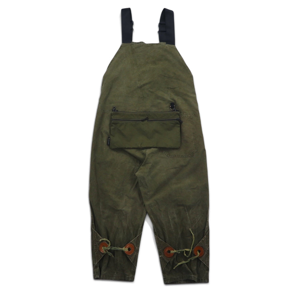 ink × master-piece Salopette Militare Reworked FREE Kaki WORK THE BIKER con sacchetto a tracolla