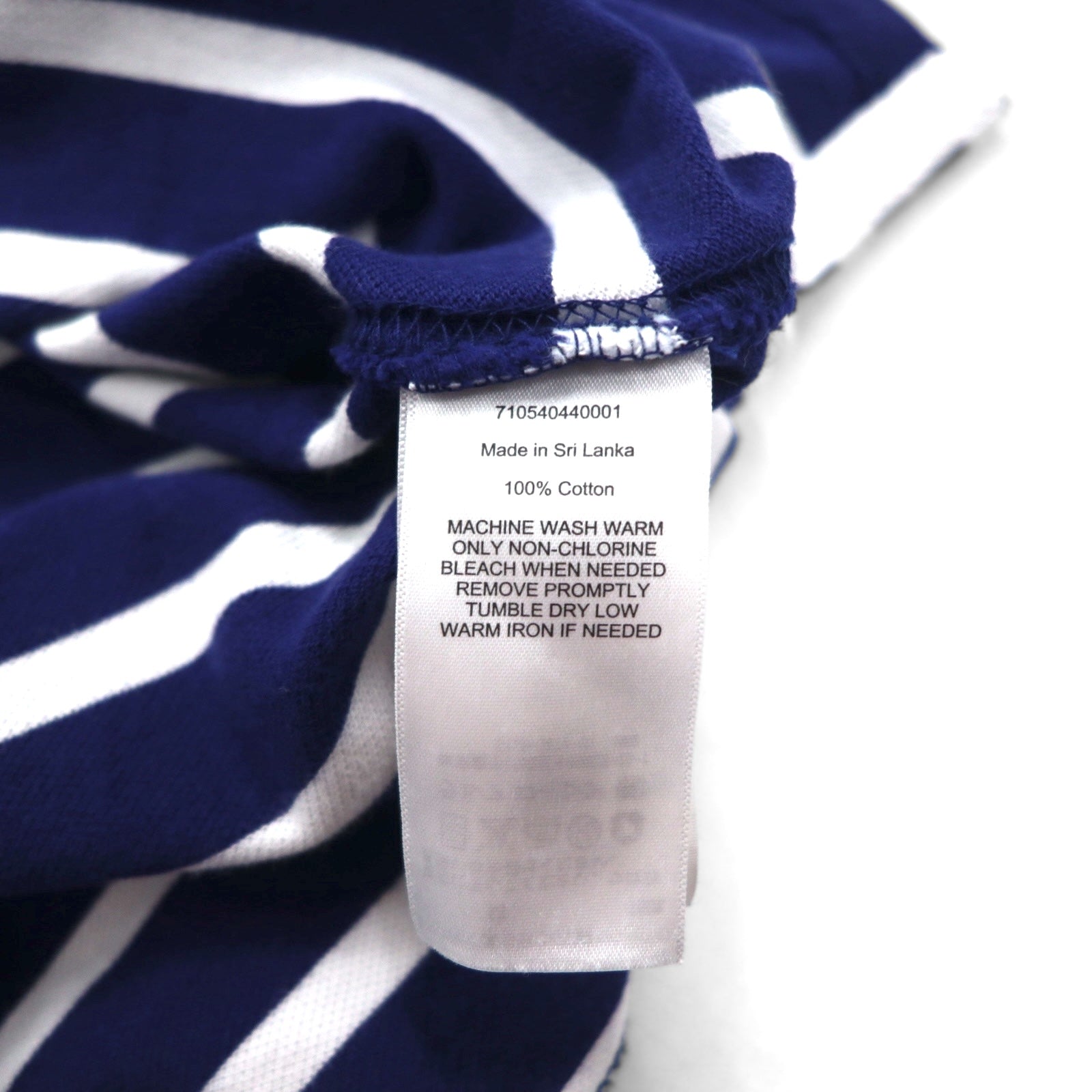 POLO RALPH LAUREN Polo a righe S blu navy a coste con logo ricamato RLYC