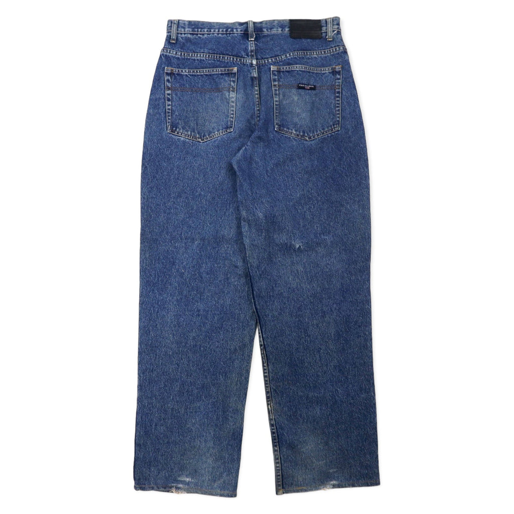 POLO JEANS COMPANY RALPH LAUREN anni '90 vestibilità ampia baggy jeans in denim 34 blu cotone Loose Made in Messico
