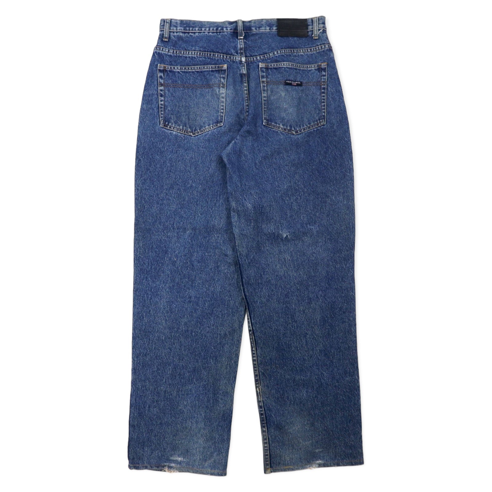 POLO JEANS COMPANY RALPH LAUREN anni '90 vestibilità ampia baggy jeans in denim 34 blu cotone Loose Made in Messico